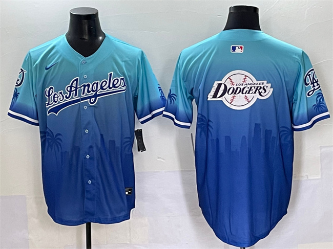 Men's Los Angeles Dodgers Team Big Logo Blue Limited Stitched Baseball Jersey Men's Los Angeles Dodgers Team Big Logo Blue Limited Stitched Baseball Jersey